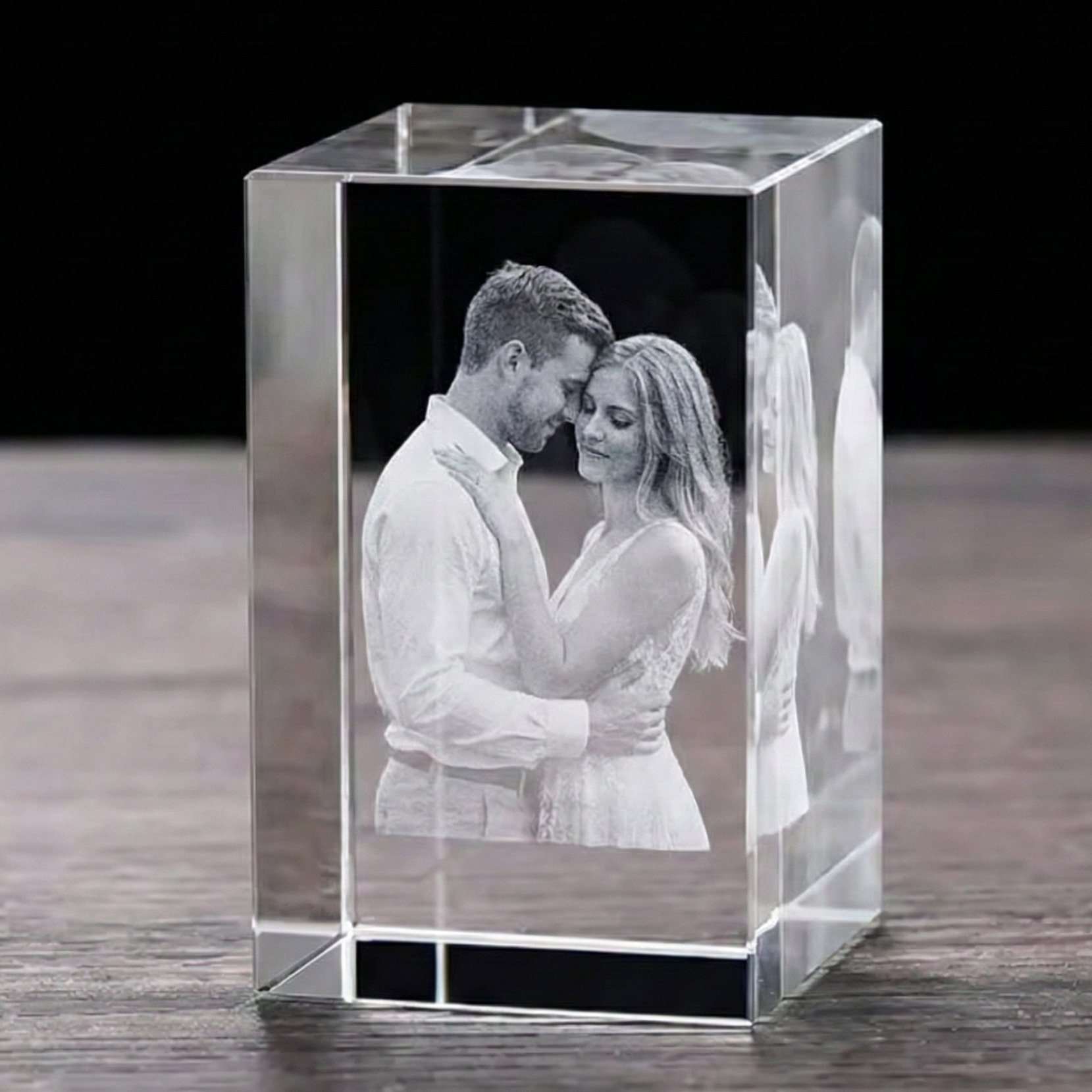 Cube Personnalisé Cristal Vertical 3D