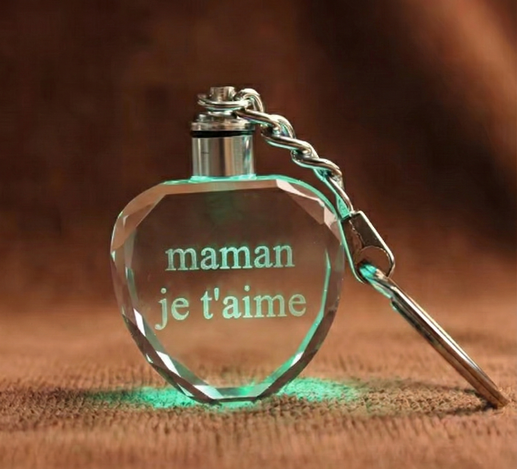 Porte-clés coeur personnalisé 3D