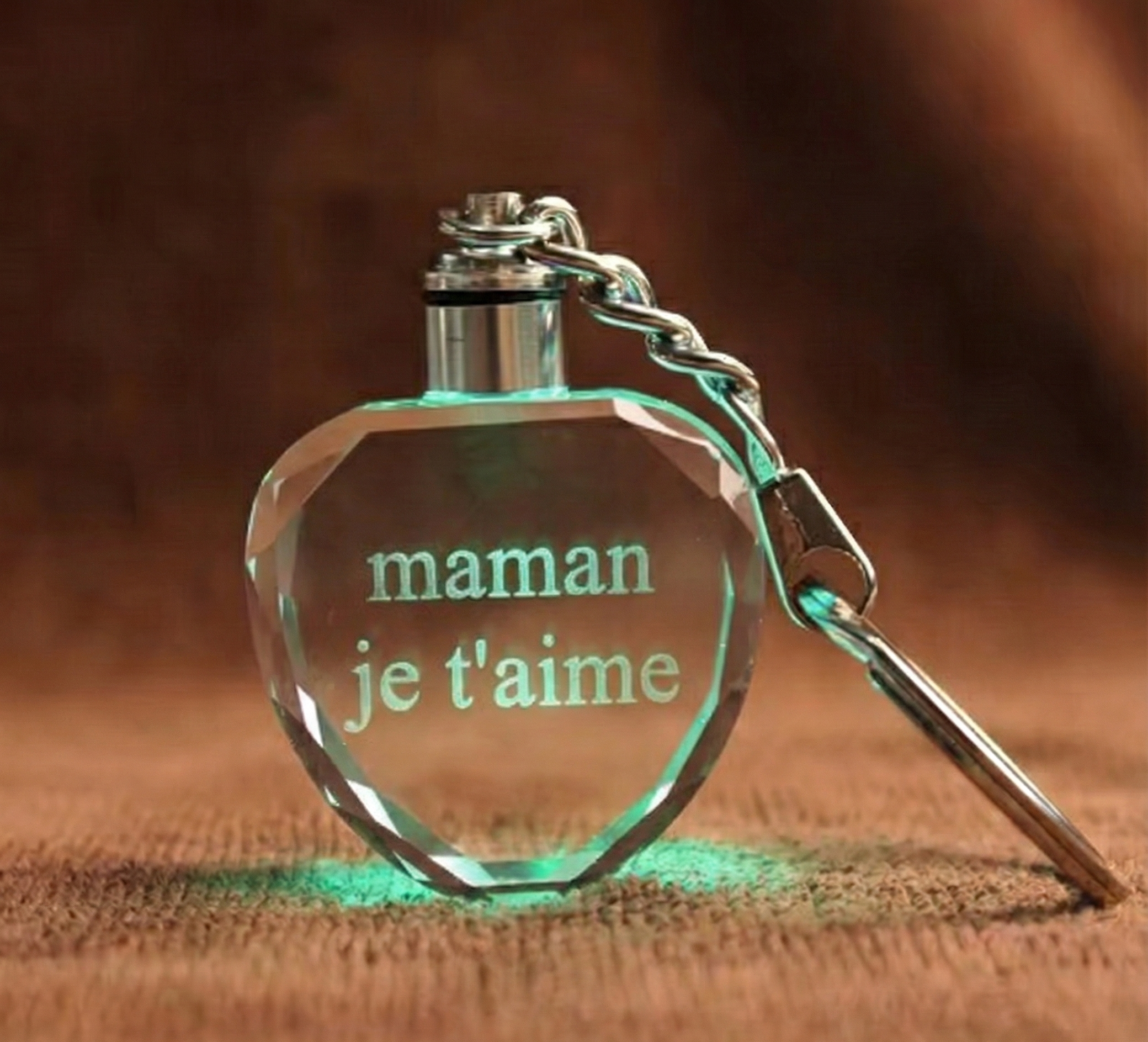 Porte-clés coeur personnalisé 3D