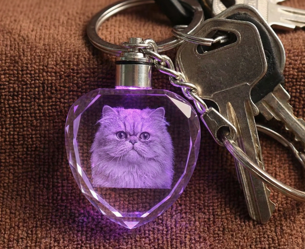 Porte-clés coeur personnalisé 3D