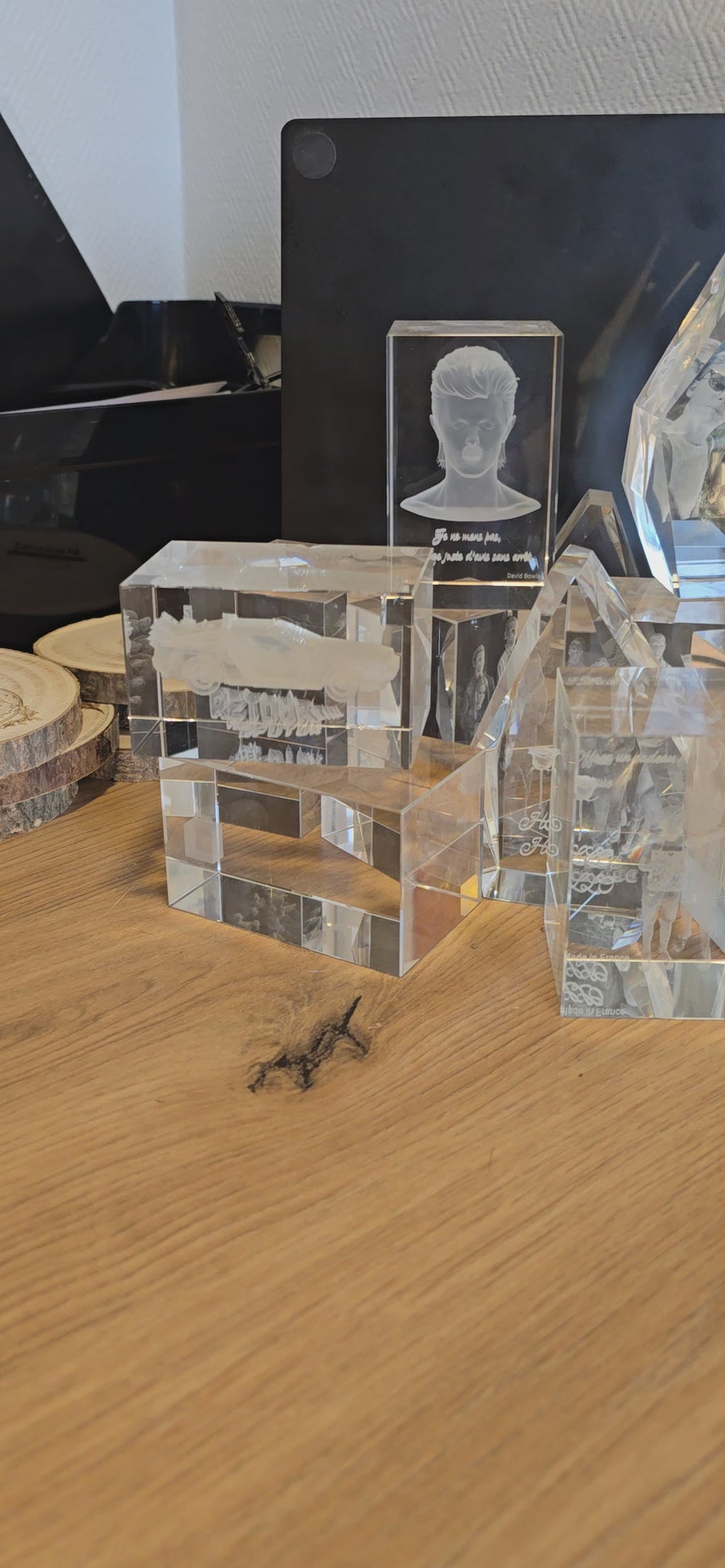 Cube Personnalisé Cristal Vertical 3D