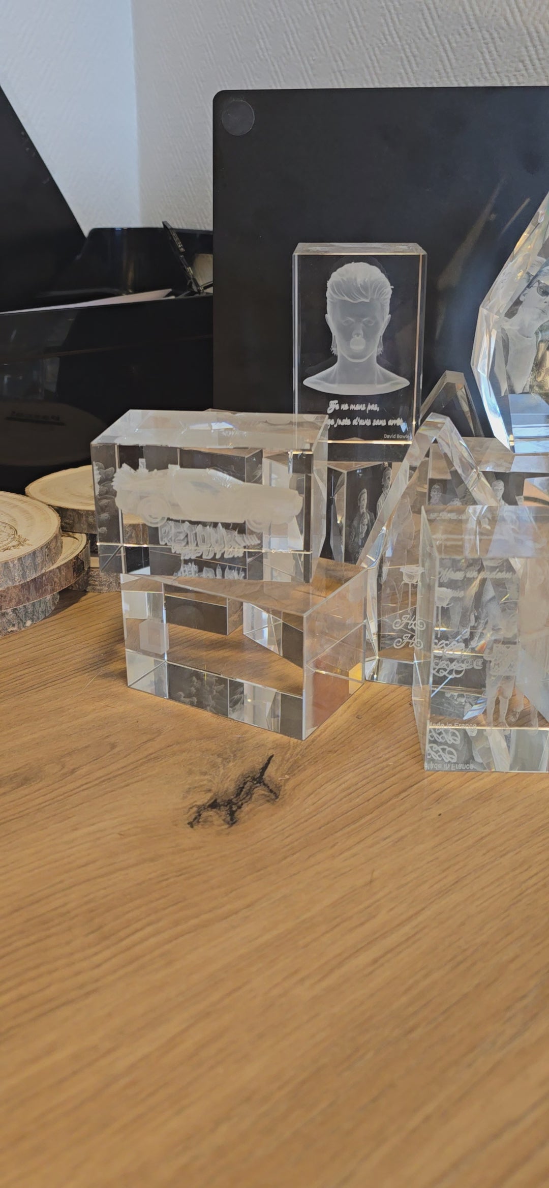 Cube Personnalisé Cristal Vertical 3D